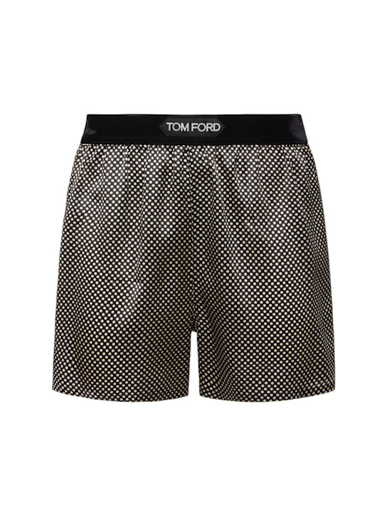 Tom Ford - Shorts in raso stretch stampa a pois