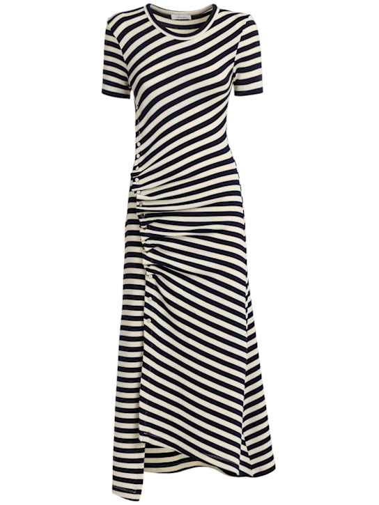 Rabanne: Asymmetrisches, drapiertes Midikleid