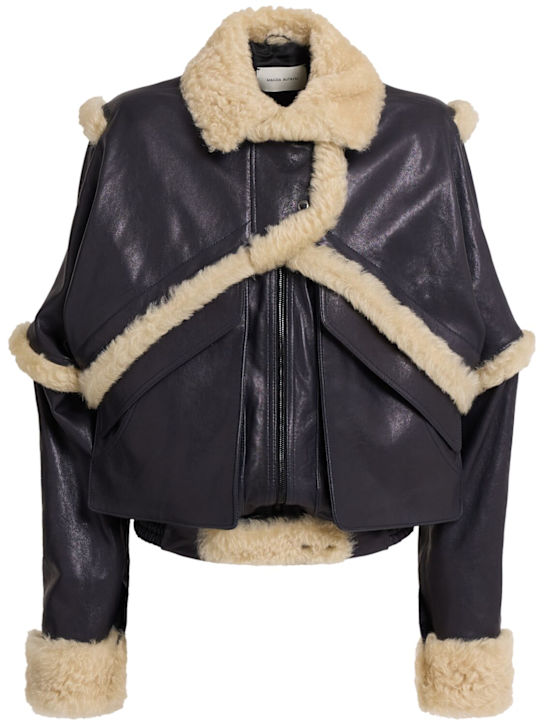 Magda Butrym: Giacca in pelle e shearling