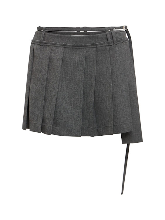 Acne Studios - Mini-jupe en laine mélangée à plis