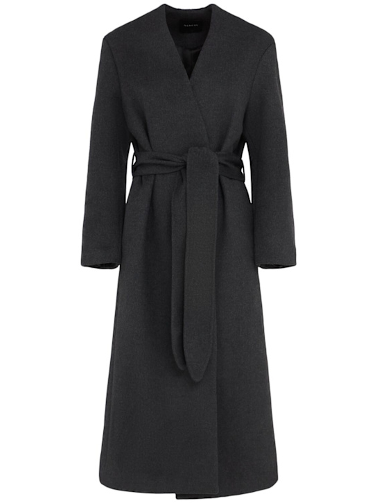 A.EMERY: Veronique belted wool blend long coat
