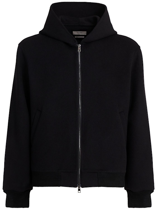 THE CORE: Wool blend full zip hoodie