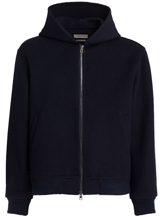 THE CORE: Wool blend full zip hoodie