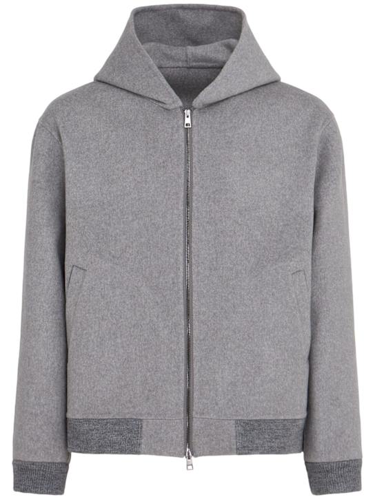 THE CORE - Wool blend full zip hoodie