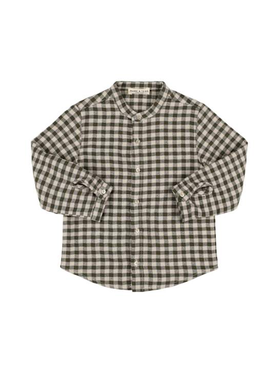 Babe & Tess: Chemise en popeline de coton à carreaux