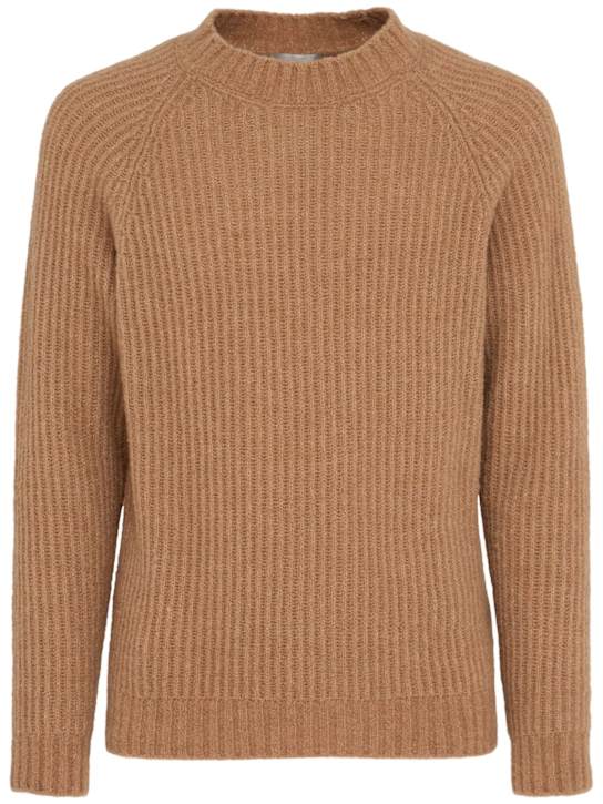 THE CORE - Wool English rib knit crewneck sweater