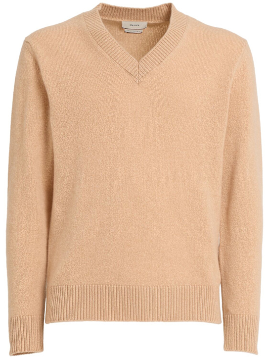 THE CORE - Wool knit V-neck sweater