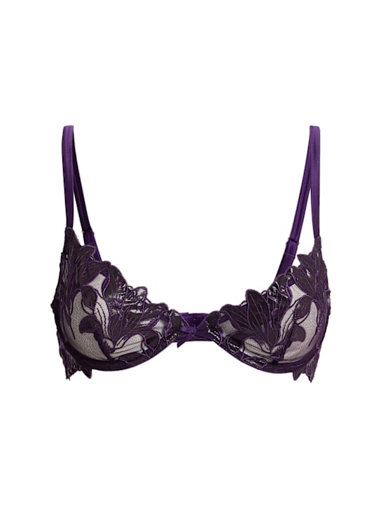 Fleur Du Mal: Soutien-gorge brodé à armature Lily