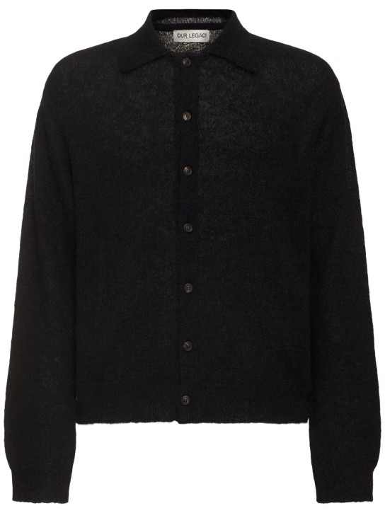 Our Legacy - Langer, gestrickter Polocardigan „Evening“