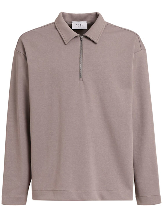 SOTF: Long sleeve cotton blend polo