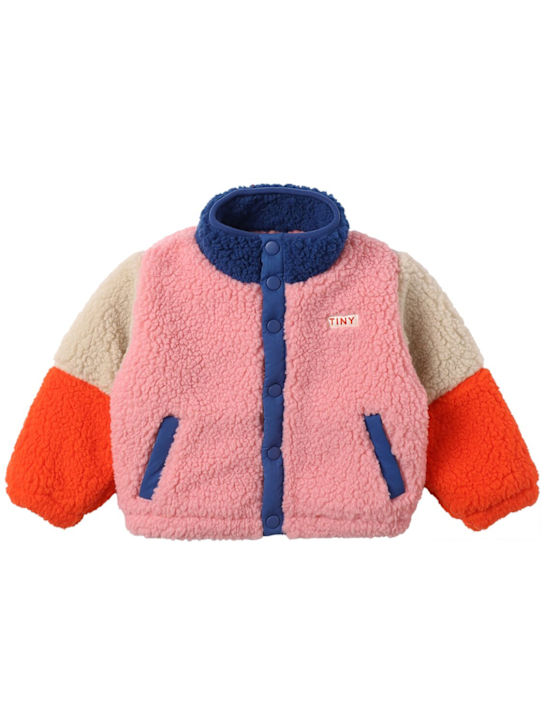 Tiny Cottons - Veste en teddy color-block