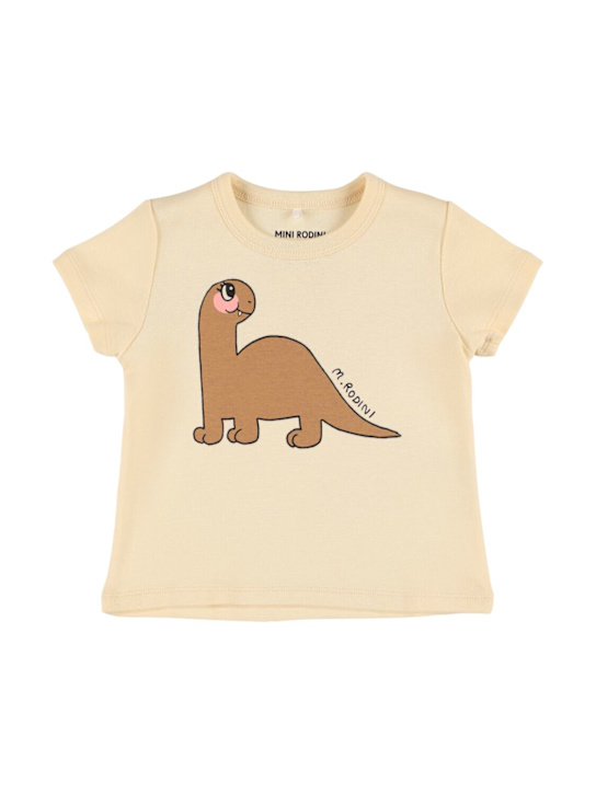 Mini Rodini - T-shirt en coton biologique imprimé dinosaures