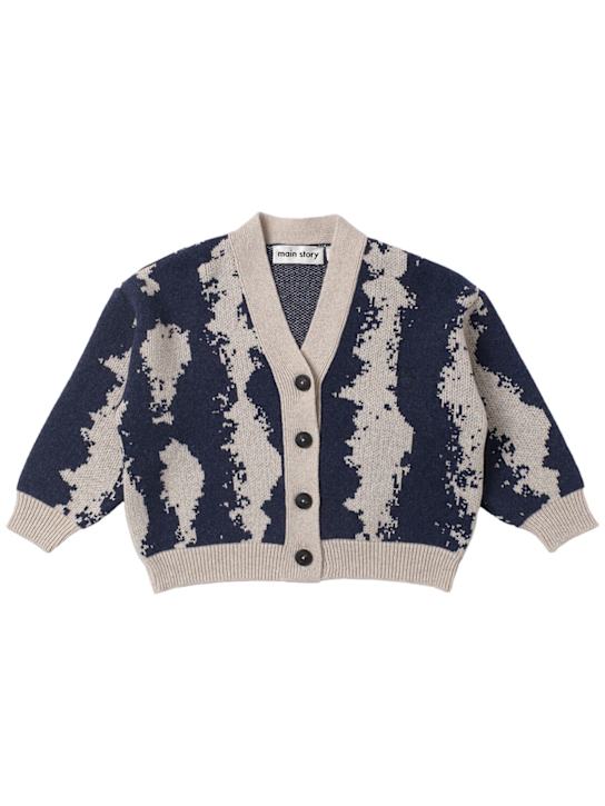 Main Story - Cardigan en maille de laine mélangée imprimée