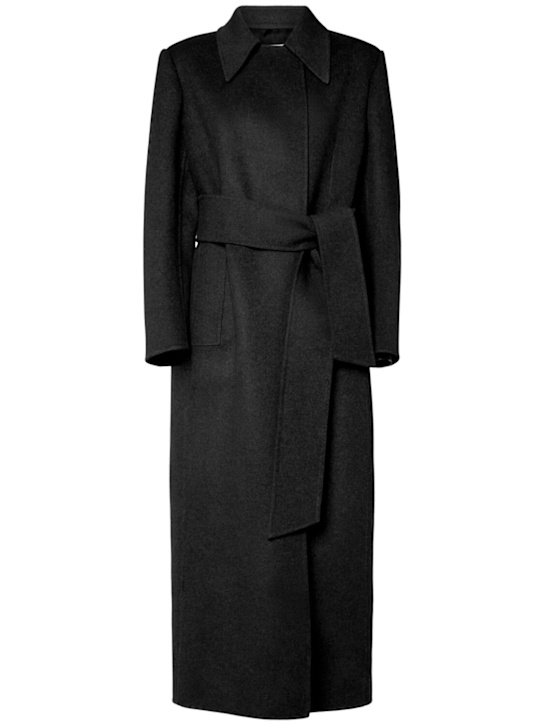 Khaite - Lea Long Wool Coat with Belt