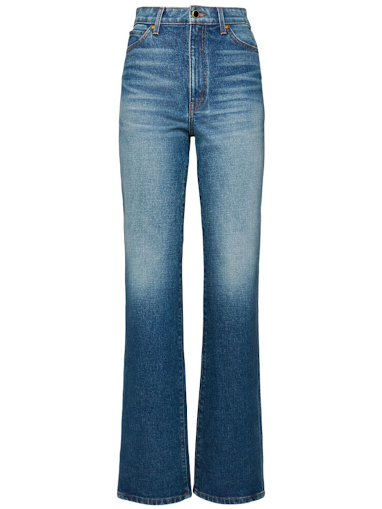 Khaite: Jeans dritti vita alta Danielle in denim