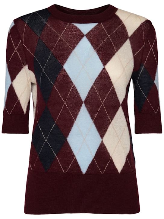 Khaite: Anders argyle cashmere blend sweater