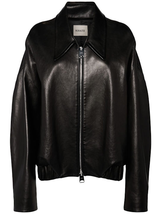 Khaite: Odin Leather Jacket with Zip