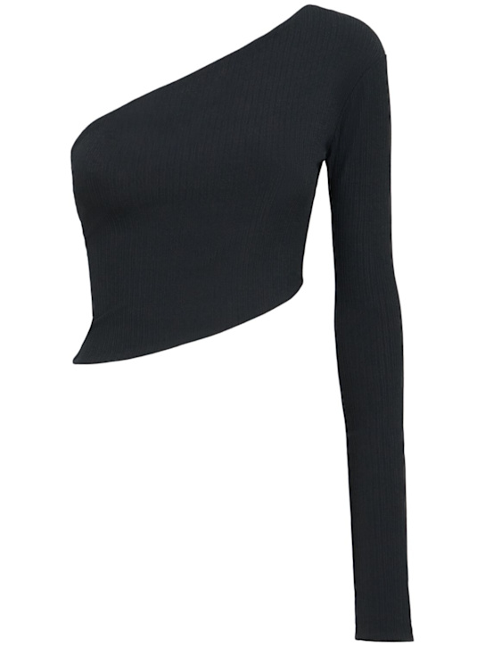 LAMA JOUNI - Top en jersey de viscose stretch épaules dénudées