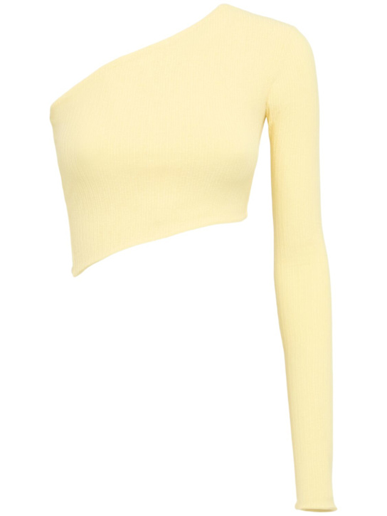 LAMA JOUNI - Top en jersey de viscose stretch épaules dénudées