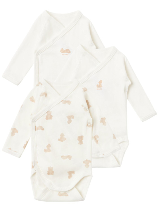 Petit Bateau: Set of 3 printed cotton bodysuits