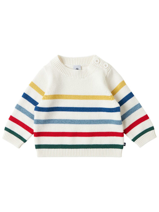 Petit Bateau: Wool blend tricot knit sweater