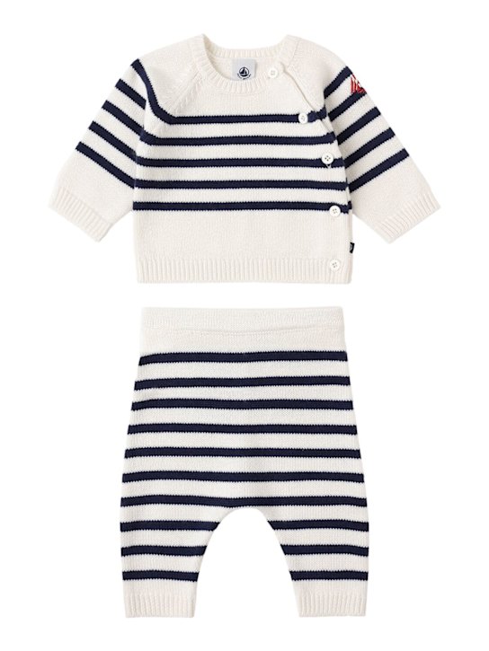 Petit Bateau - Cotton blend knit sweater & pants