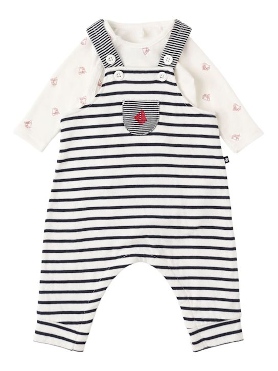 Petit Bateau: Cotton overalls & bodysuit