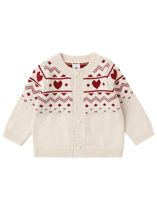 Petit Bateau - Jacquard knit wool blend cardigan