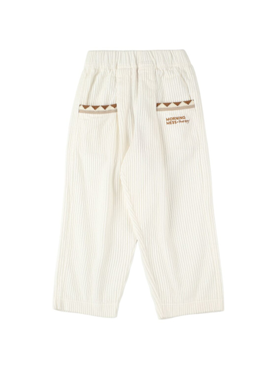 MORNING MESS THERAPY: Pantaloni in millerighe