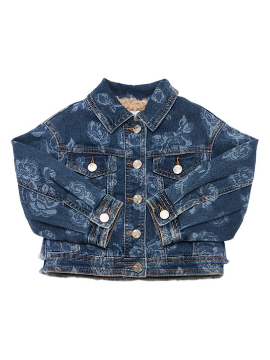 Monnalisa: Giacca in denim di misto cotone stampato