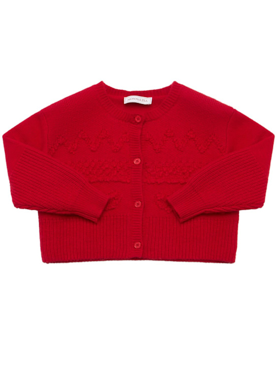 Monnalisa - Cardigan in maglia di misto poly