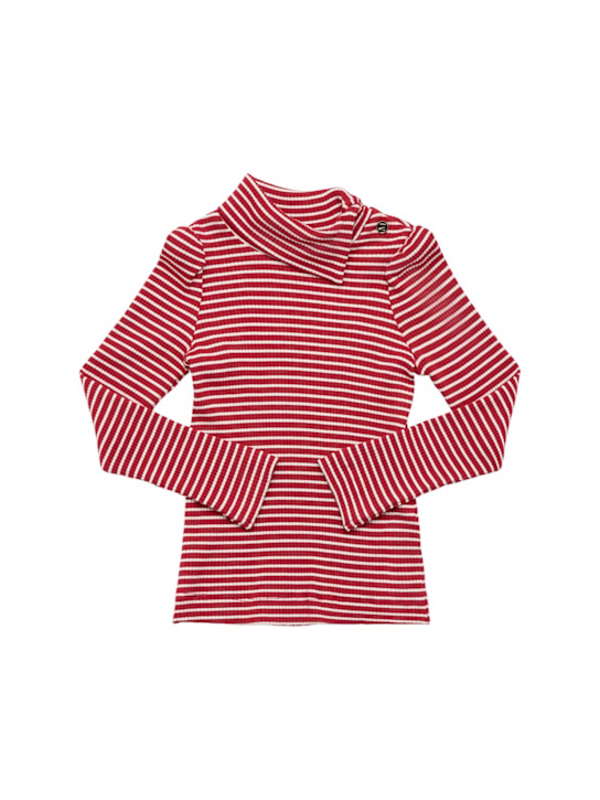 Monnalisa: T-shirt en jersey rayé mélange viscose