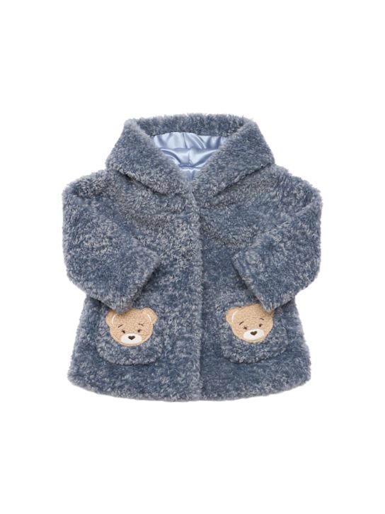 Monnalisa: Manteau en teddy de polyester