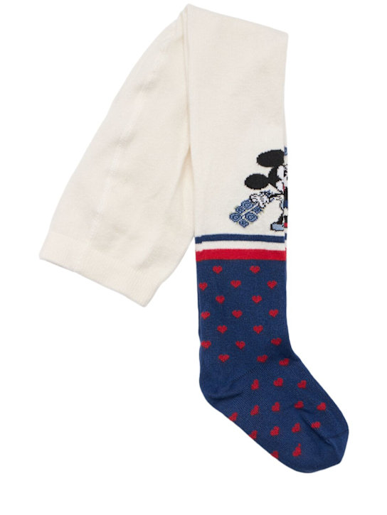 Monnalisa - Collant in misto cotone Minnie & Mickey
