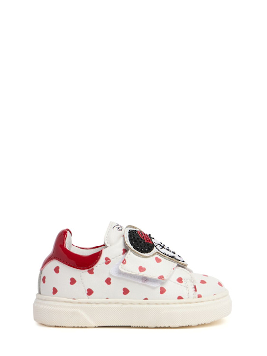Monnalisa - Sneakers Minnie in pelle con strap