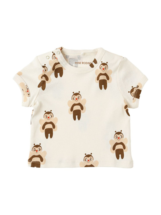 Mini Rodini - T-shirt en jersey de coton imprimé