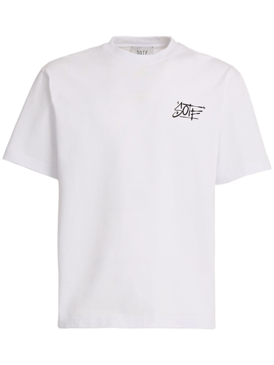 SOTF - Tag printed cotton T-shirt