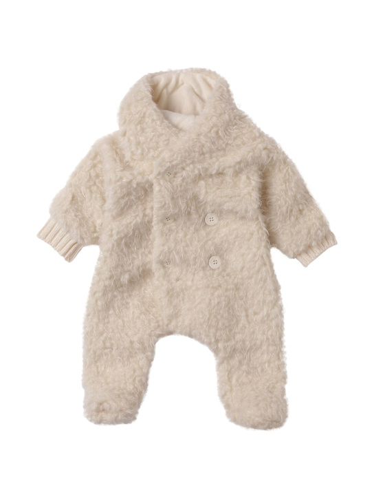 1 + IN THE FAMILY: Teddy romper with hood