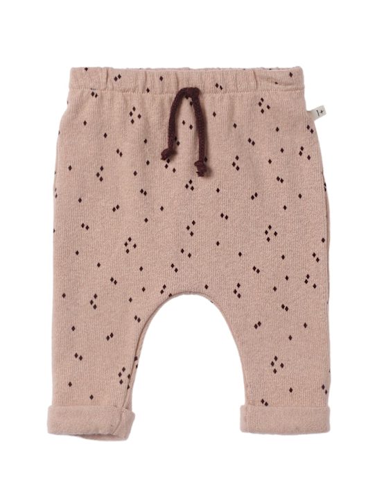 1 + IN THE FAMILY - Cotton blend fleece trousers with print
