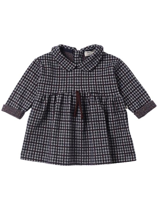 1 + IN THE FAMILY: Checked cotton blend dress