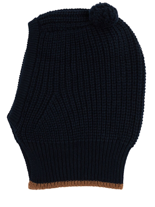 1 + IN THE FAMILY - Cappello in maglia di misto lana con pompom