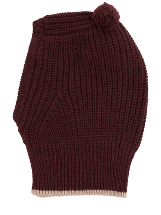 1 + IN THE FAMILY - Cappello in maglia di misto lana con pompom