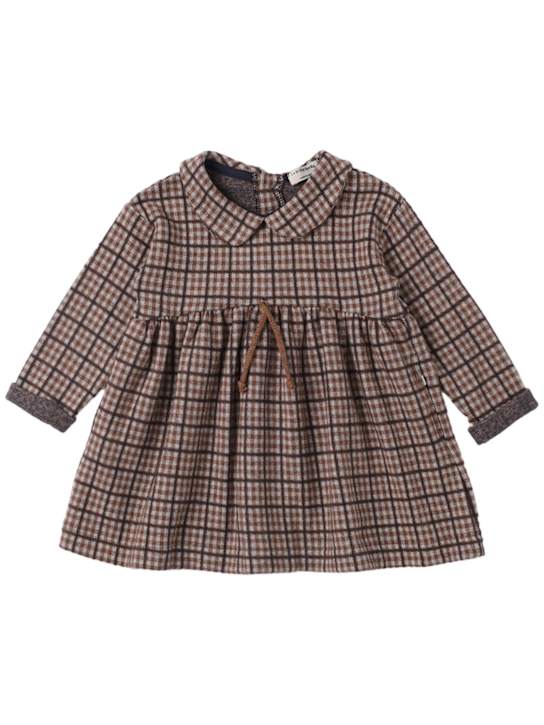 1 + IN THE FAMILY: Robe en coton mélangé à carreaux