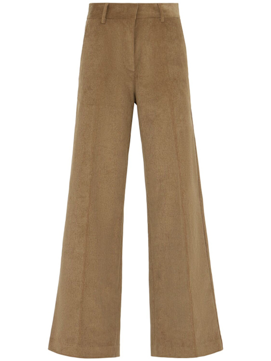 Annagreta - Pantaloni Tea in cotone a coste
