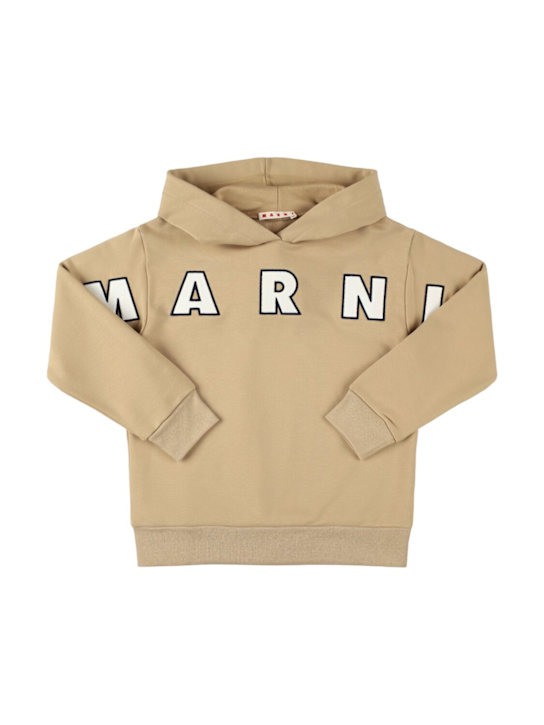Marni Junior - Sweat-shirt en coton à logo à capuche