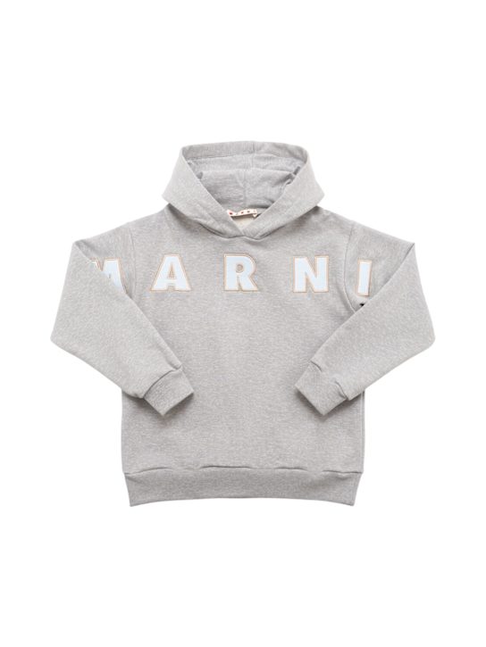 Marni Junior - Sweat-shirt en coton à logo à capuche