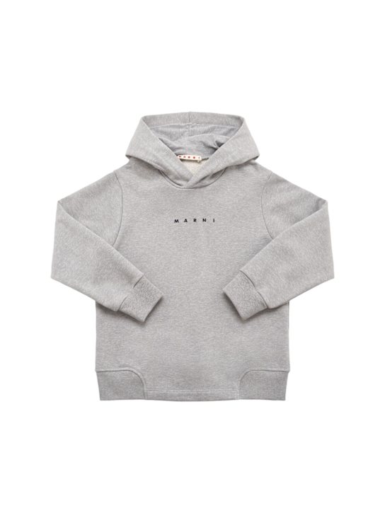 Marni Junior - Sweat-shirt en coton imprimé à capuche