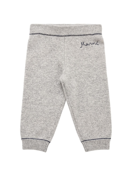 Marni Junior: Pantaloni in maglia di lana e cashmere