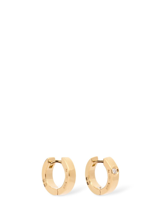 Toteme - Orecchini a cerchio Bezel 18kt con diamanti