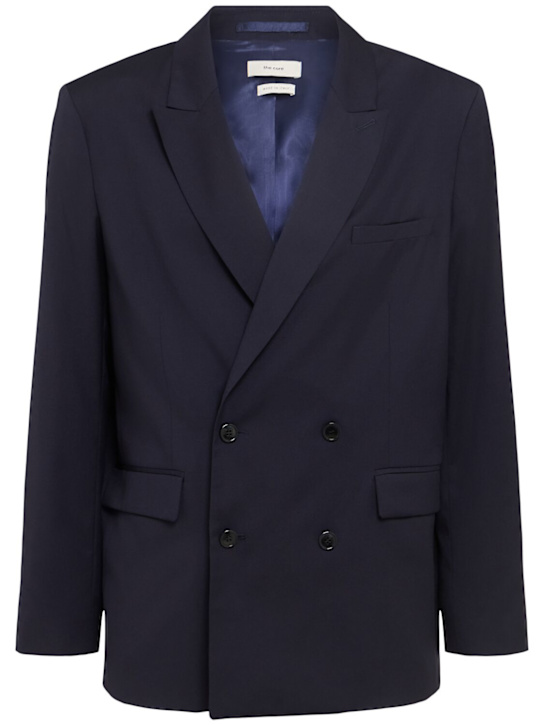 THE CORE: Double breasted wool twill blazer